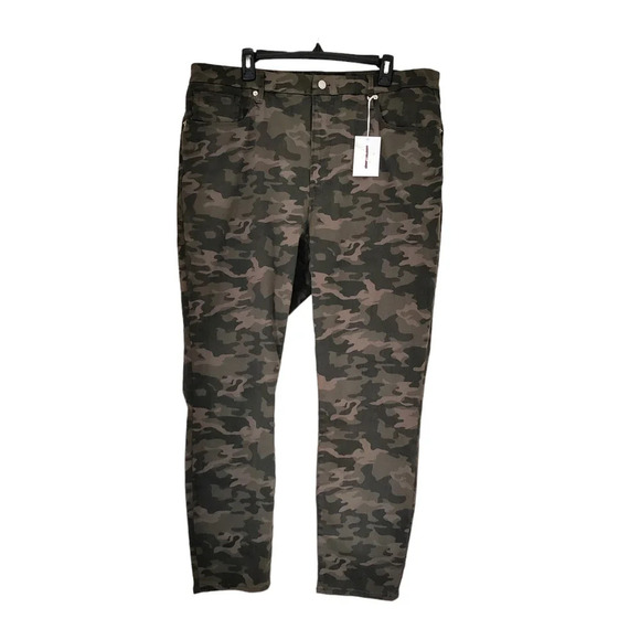 Good American Camo Skinny Jeans Army Green Plus Size 24 Stretchy High Waist - Picture 3 of 8